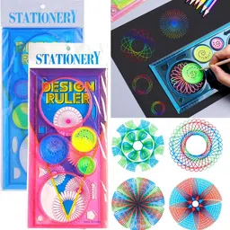 incywincy Spirograph Scale Kid's Return Gift (Pack of 12), Art Craft, Stationery, Design Ruler-picture-11