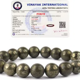 reiki crystal products Pyrite, Stone, Crystal Beads Bracelet image 2