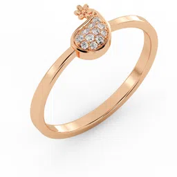 avsar AVR1079PB 14kt Cubic Zirconia Rose Gold ring image 2