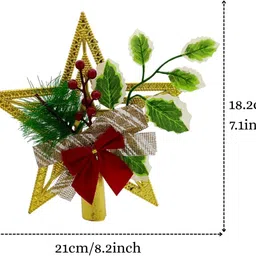 ascension Christmas Tree Topper Star Golden for Tree Decor Hanging Star Pack of 2 image 3