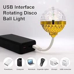 seahaven USB Rotating Disco Light Single Disco Ball image 2