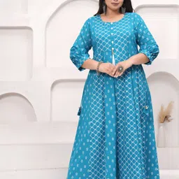 labuly Women Printed Pure Cotton Anarkali Kurta image 3