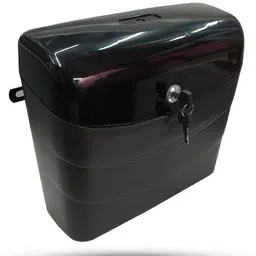 anjana ONE SIDES LUGGAGE BOX WITH CLASSY BOLD TOP LOCK FOR BIKES AND MOTORBIKE Luggage Box Black Polyethylene Motorbike Saddlebag image 1
