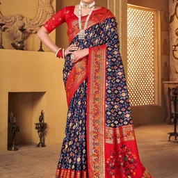 sareemall Self Design Patola Silk Blend Saree-picture-18