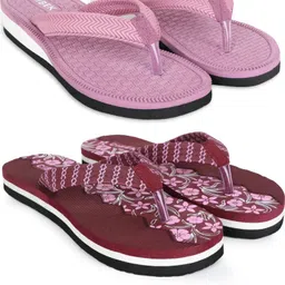 Doctor step with cibek comfortable extra soft daily wear slipper pack of 2 Women Flip Flops-picture-10