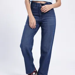 glitchez Women Mid Rise Blue Jeans image 2
