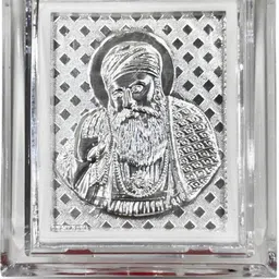 zilo jewels 999 Pure Silver Guru Nanak Dev ji Frame, Silver, Office, Home, Car Dashboard Decorative Showpiece-6 cm-picture-29