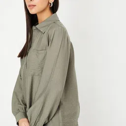 max Women Regular Fit Self Design Casual Shirt image 3