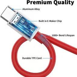 CLAT 80 W SuperVOOC 6 A Wall Charger for Mobile with Detachable Cable image 3