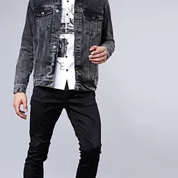 farhad invincible Men Solid Denim Jacket image 4
