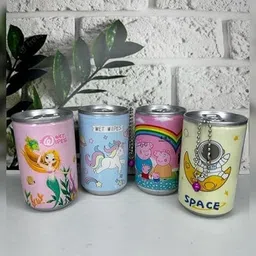 generic Economical Store 91Pack of 2 Kids Unicorn Mini Wet Wipes Tin Shape Mini Portable Tissue Can for Cleaning Face Body for Kids Women and Men 60PCs Wet Wipes For Outdoor, Office, Travel, Kids School Used image 5