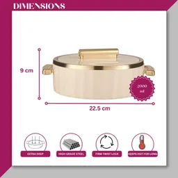 trueware Sterling Inner Steel Outer Plastic BPA Fee, Food Grade Thermoware Casserole image 3