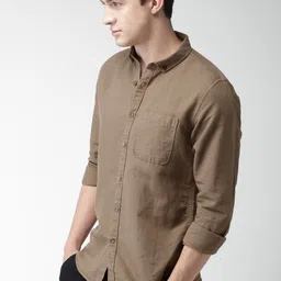 mast & harbour Men Slim Fit Solid Casual Shirt-picture-11