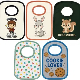 cutebloom 5 PC Pack 100% Organic Cotton Boys Bibs-picture-21