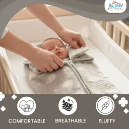 the little lookers Self Design Crib Swaddling Baby Blanket for Mild Winter image 3