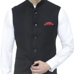 favoroski Solid Men Waistcoat image 1