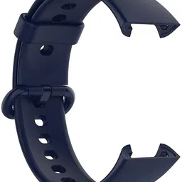 RUPELIK Soft Silicone Watch Strap Compatible for Redmi/Mi Watch 2 Lite/Xiaomi Mi Watch Lite/Redmi GPS (Black) Smart Watch Strap image 2