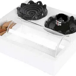 karya Smoke Fountain Polyresin Back Flow shivling Incense Holder with 10 Back Flow Decorative Showpiece - 20 cm image 5