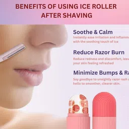 hyuman Combo Face Razor & Ice Roller - 4 Unit Razors + 1Unit Ice Roller For Smooth Skin, Women image 2