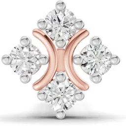 Sparkles Certified Lab Grown Diamond 14kt Rose Gold Stud image 3