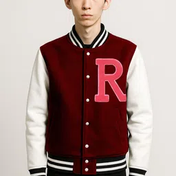 trending dammler Men Colorblock Varsity Jacket image 1