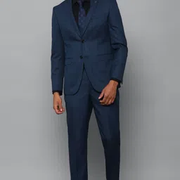 allen solly Men Single Breasted - 2 button Checkered Suit-picture-34