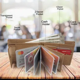 classic world Men & Women Evening/Party Beige Artificial Leather Wallet image 4