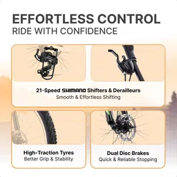 urban terrain UT3002A27.5 Alloy MTB Cycles Shimano Geared for Men with Dual Disc Brake 27.5 T (inch) Road Cycle image 3