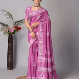 rj creation Printed Chanderi Pure Cotton Saree image 2