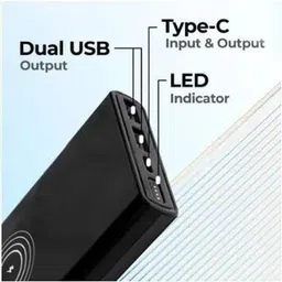 zebronics 10000 mAh 22.5 W Wireless Power Bank image 2