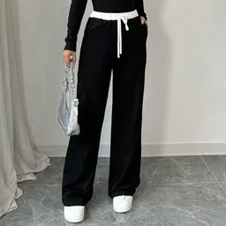 dockstreet Women Solid White Track Pants-picture-36