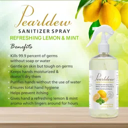 pearldew (Spray) Refreshing Lemon & Mint Sanitizer Spray image 5
