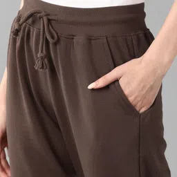 alan jones Women Solid Brown Track Pants image 5