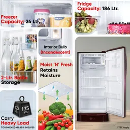 lg 210 L Direct Cool Single Door 5 Star Refrigerator with Base Drawer image 3