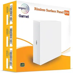 wipro Garnet 12W Rimless Square LED Surface Panel|Warm White| Pack of 2 Recessed Ceiling Lamp image 1