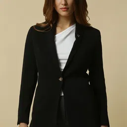 allen solly Women Solid Single Breasted Formal Blazer image 1