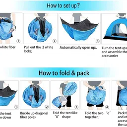 ditcafos Picnic Camping Portable Polyester Tent Tent - For 2 Person image 4