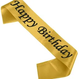 morel HAPPY BIRTHDAY SASH FOR GIRL & BOY SATIN SASH FOR BIRTHDAY DECORATION ITEM image 1