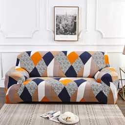 pinkleaf Polyester Abstract 3 Seater Sofa Cover-picture-18
