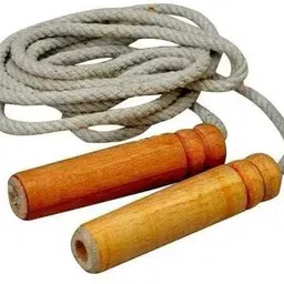azi enterprises brown wooden rope Freestyle Skipping Rope image 2