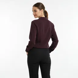 kagul Women Regular Fit Solid Spread Collar Formal Shirt image 2