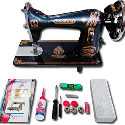 poonam TAILOR MODEL ROUND SEWING MACHINE TOP/ HEAD ONLY METALIC GREY Manual Sewing Machine image 4