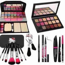 pohok Make Up Kit,Rose Gold Eye Shadow,Brushes,Curler,Puff,3in1,kajal,36 Hour Eyeliner-picture-23