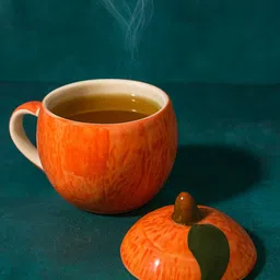 abc Handcrafted 3D Orange Ceramic - Unique Fruit Shape & Coffee Cup for Gifting Ceramic Coffee Mug image 3