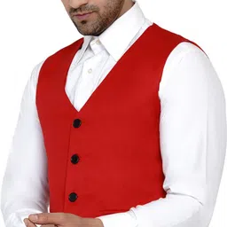 jihuzur Solid Men Waistcoat image 4