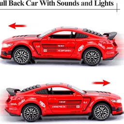 darvice Die Cast Metal 132 GT Mustang LP770 Toy Car For Kid Light Music Diecast Car image 3