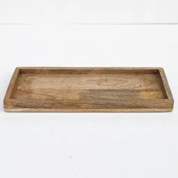 wrightwood enterprises Mango Wood Serving Tray Set, Natural Wood Finish, Modern Minimalist Style Tray Serving Set-picture-25