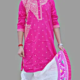 Chandra Jamdani Border Ready To wear Solid Men Dhoti image 4