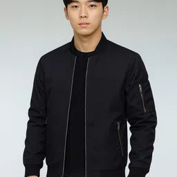 me montera india elevate your style Men Solid Bomber Jacket-picture-12