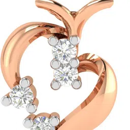 avsar Monika Pendant 14kt Cubic Zirconia Rose Gold Pendant-picture-23